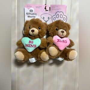 Giftable World  Very Cute Set Of 2 Bears 🐻 Dog Toy With Clinker & Squeaker.
